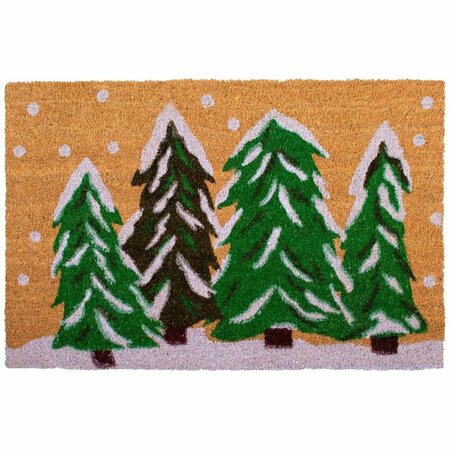 CONFIGURACION 24 x 36 in. Winter Wonderland Rectangular Doormat Multi Color CO2830367